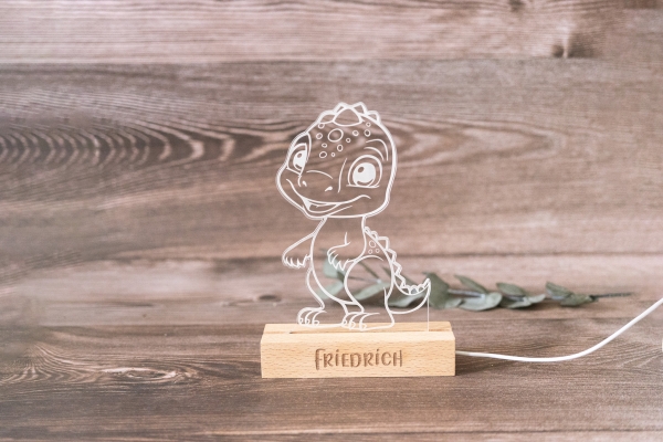 Lampe / Nachtlicht Dino -personalisiert-